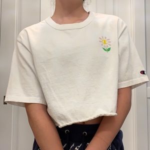 Champion flower crop top size Small